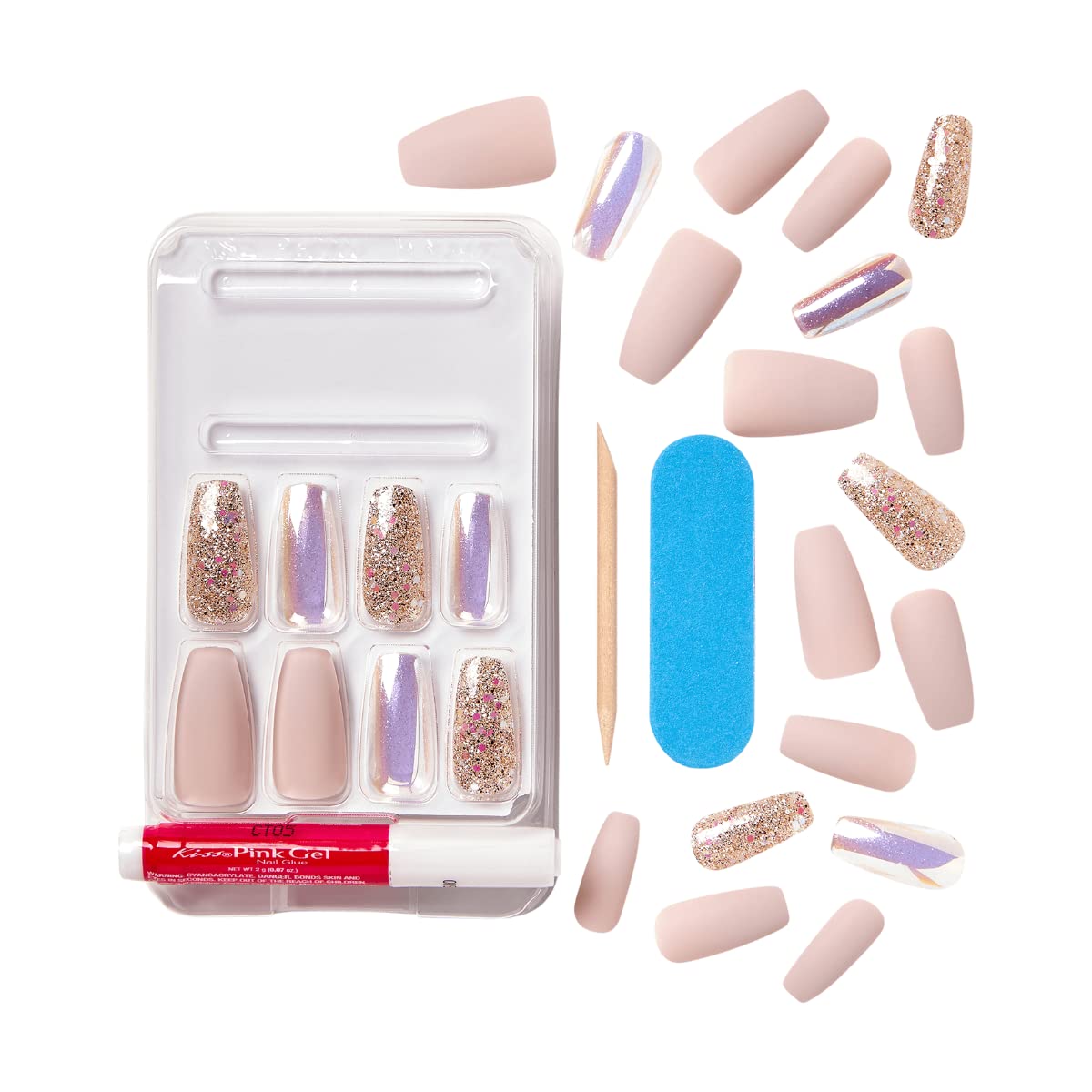 KISS Gel Fantasy Ready-to-Wear Nails, (PRODUCT) RED - Give Beauty & Personal Care KISS
