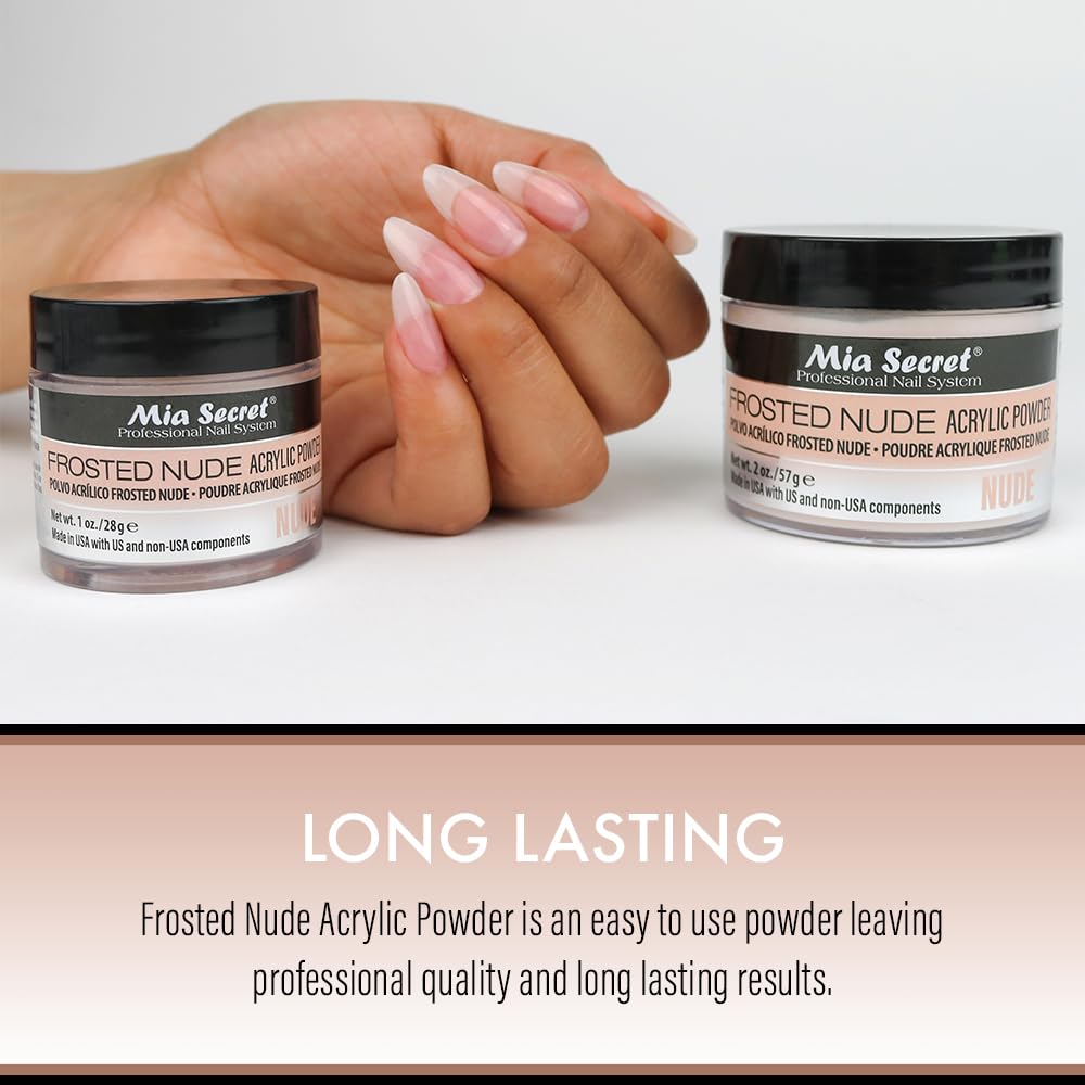 Mia Secret Frosted Nude Acrylic Powder MADE IN USA multiple sizes (1 oz.) Beauty & Personal Care Mia Secret