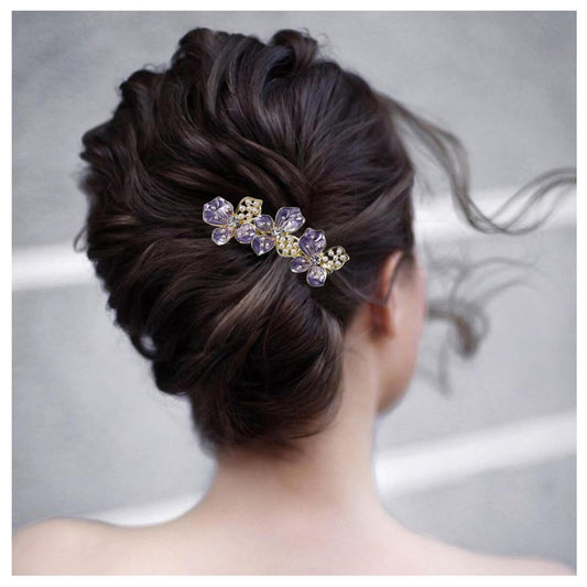 Yheakne Flower Pearl Hair Clip Barrette Vintage Hair Pin Barrette French Headpieces Decorative Hair Pin Head Clip Retro Hair Clip Headwear Hair