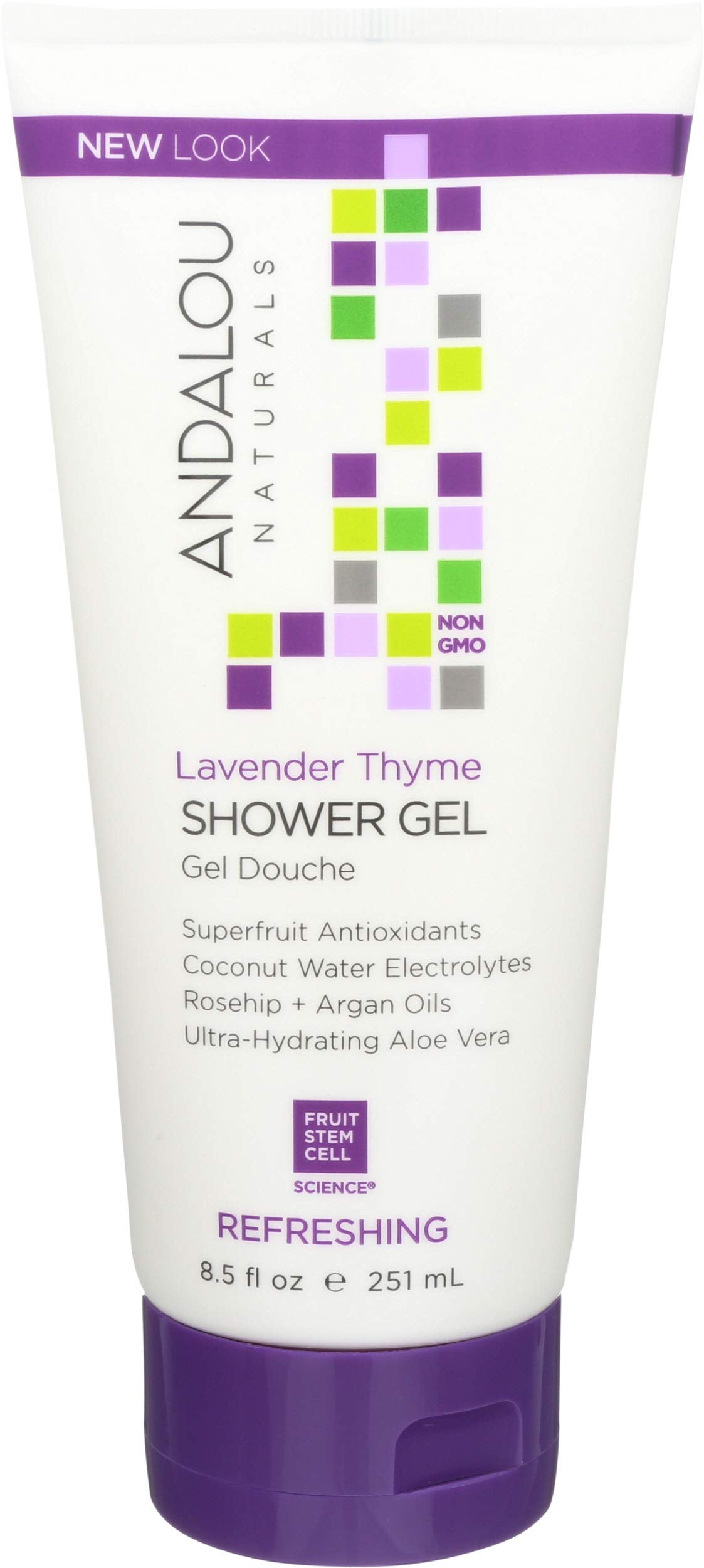 Andalou Naturals Shower Gel Lavender Thyme, 8.5 oz