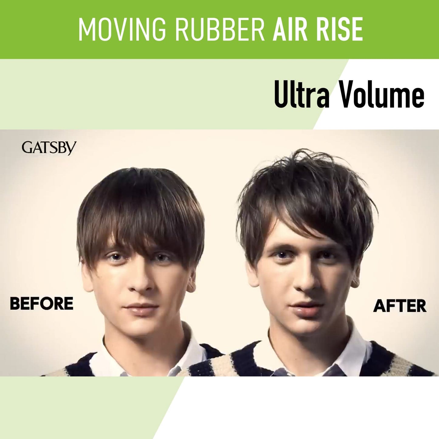 GATSBY Moving Rubber Air Rise Hair Wax - Ultimate Volume & Texture, 80g/2.8oz by mandom