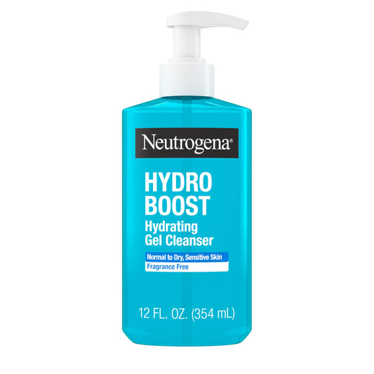 Neutrogena Hydro Boost Face Wash, Fragrance Free, Hydrating Facial Cleanser with Hyaluronic Acid, Daily Foaming Face Wash & Makeup Remover