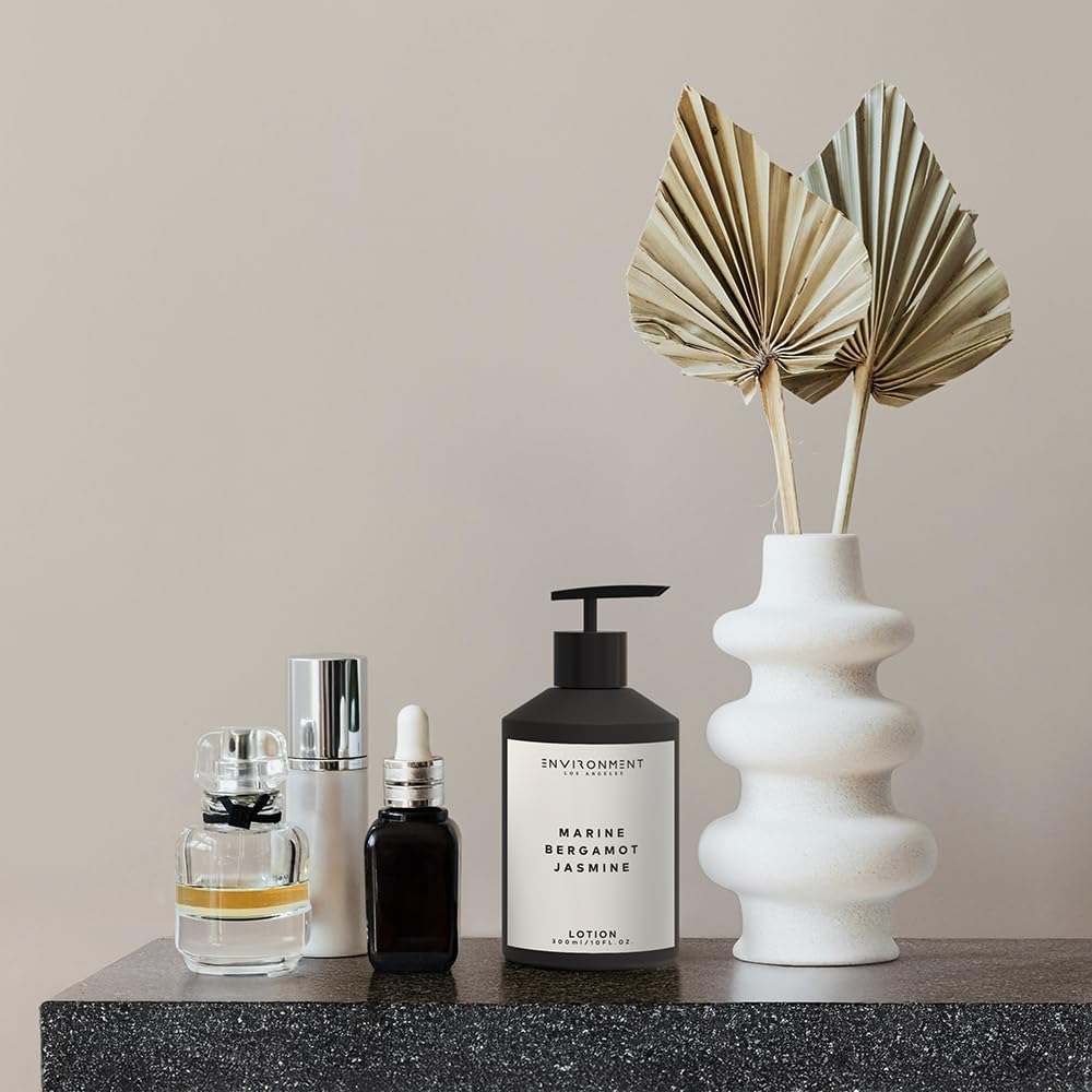 ENVIRONMENT Inspired by 5-Star Resort RC Lotion, 300ml Luxury Scented Lotion (Marine | Bergamot | Jasmine) Bathroom Luxury, Men & Women High-End Body