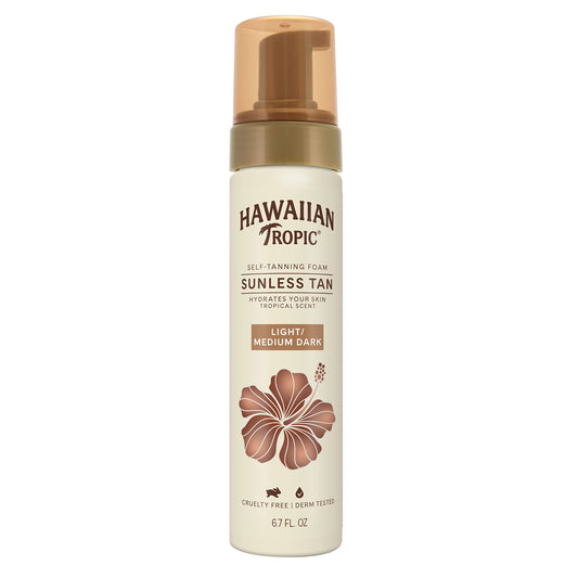 Hawaiian Tropic Sunless Tan Light/Medium Self-Tanning Foam, 6.7oz | Self Tanner Light, Self Tanner Medium, Sunless Tanner, Sunless Tanning Foam, 6.7oz Beauty & Personal Care Hawaiian Tropic