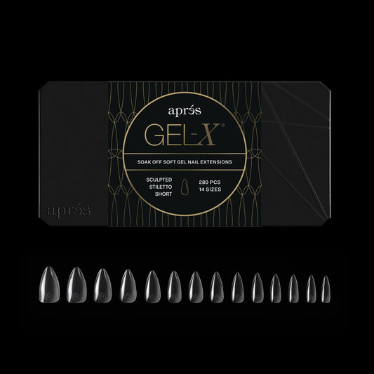 Apres Gel-X® Stiletto Box of Nail Tips | 280 Gel-X Tips, Soft Gel Tips, 14 Sizes 00-9 | Half-sizes Included (Sculpted Stiletto Short, 280 Count) Beauty & Personal Care APRÉS