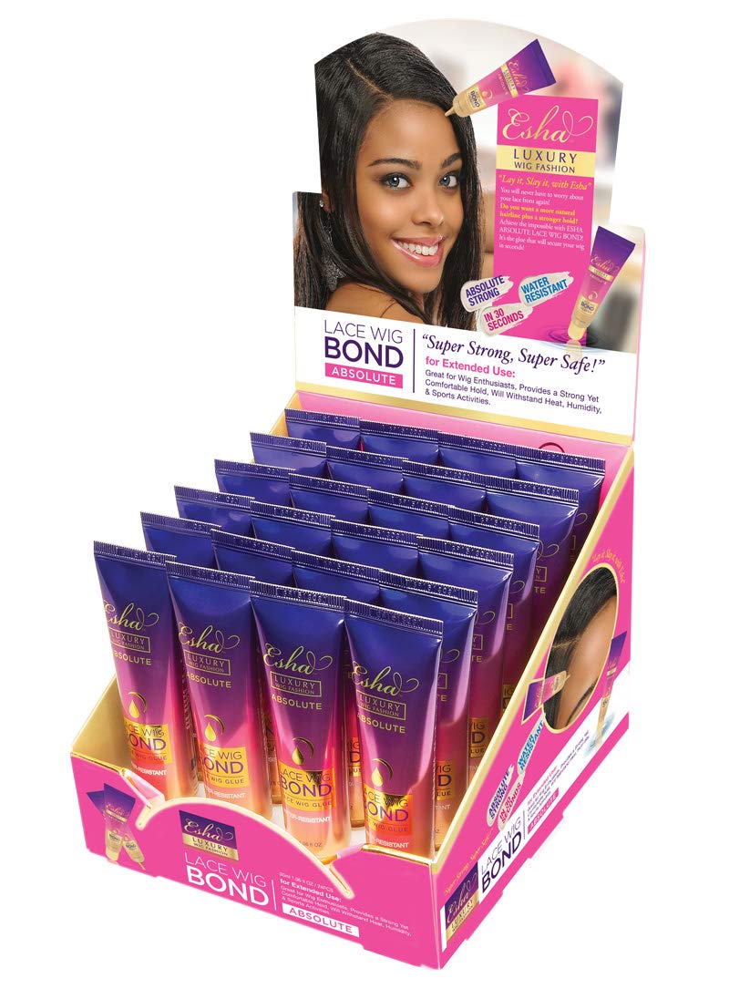 Esha Absolute Lace Wig Bond - Invisible Wig Bonding Glue: Water and Oil-Resistant, Non-Toxic Formula for a Gentle, Secure Hold
