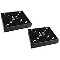888 Display USA - Jewelry Display Case Box 36 Ring Velvet Insert 2 Piece Set