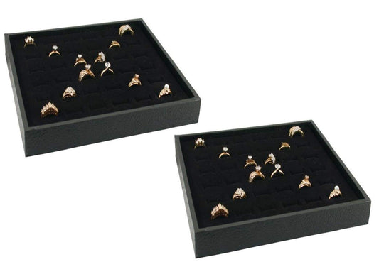 888 Display USA - Jewelry Display Case Box 36 Ring Velvet Insert 2 Piece Set