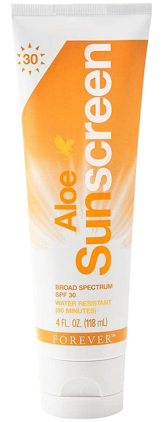 Forever Living - Aloe Sunscreen SPF 30 - with Aloe Vera, Water-Resistant Broad Spectrum UVA and UVB Defense, 4 fl oz