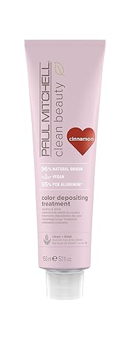 Paul Mitchell Clean Beauty Color-Depositing Treatment, For Refreshing + Protecting Color-Treated Hair, Cinnamon, 5.1 fl. oz.