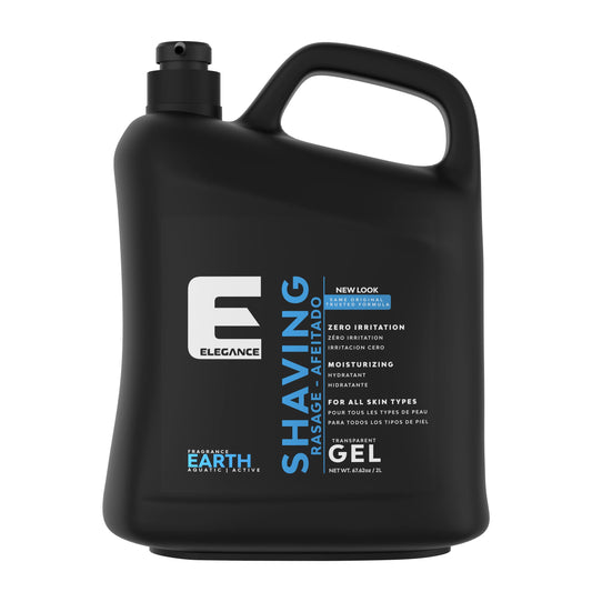 E Elegance Barber Accessories - Transparent Shaving Gel For Men Or Women, Aquatic/Acive Earth Fragrance - The Ultimate Shaving Solution For A Smooth Beauty and Personal Care E Elegance