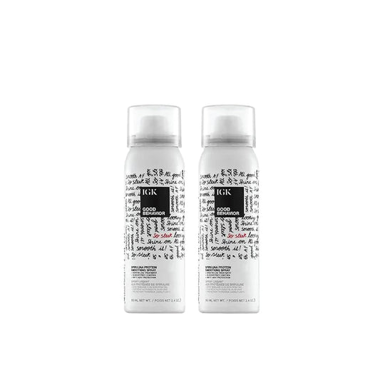 IGK Good Behavior Spirulina Protein Smoothing Travel Size Hairspray | Keratin Like Treatment | Hair Heat Protectant Spray | Frizz Control + Shine | Beauty & Personal Care IGK