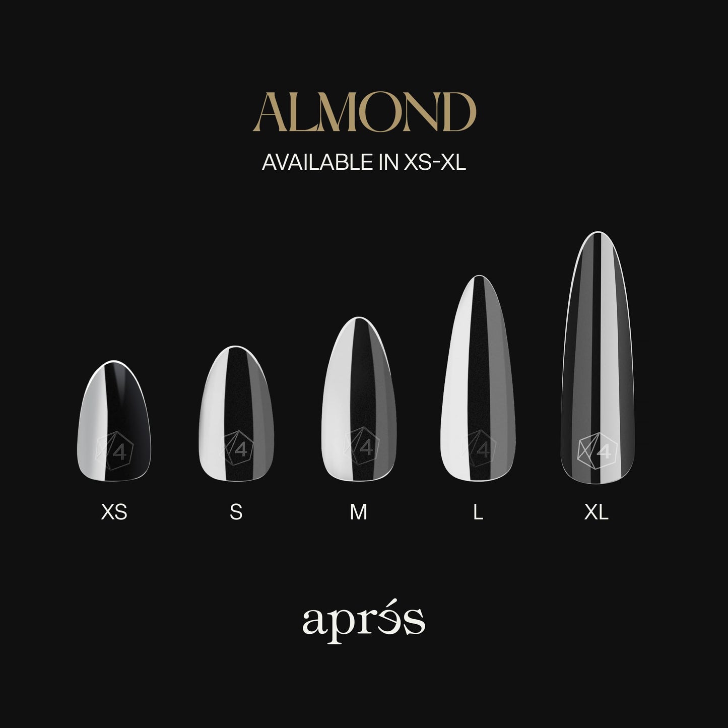 Apres Gel-X® Almond Box of Nail Tips | 280 Gel-X Tips, Soft Tips, 14 Sizes 00-9 | Half-sizes Included (Natural Almond Medium, 280 Count) Beauty & Personal Care APRÉS