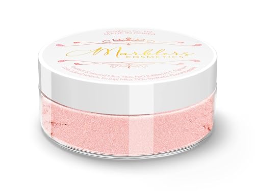 MARBLERS Fine Natural Mica Powder [Pale Pink] 0.11oz (3g) | Highly Pigmented | Non-Toxic, Vegan, Cruelty-Free | Eyeshadow, Body Butter, Nail Polish