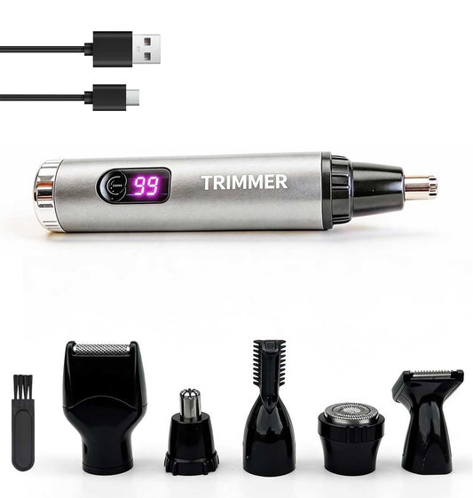 Pemoupnd Ear and Nose Hair Trimmer Clipper 4-in-1 Grooming Tool for Nose Hair, Ear Hair, Beard, Eyebrows,Head Hair,Body Hair, Armpit,Leg Beauty and Personal Care Pemoupnd
