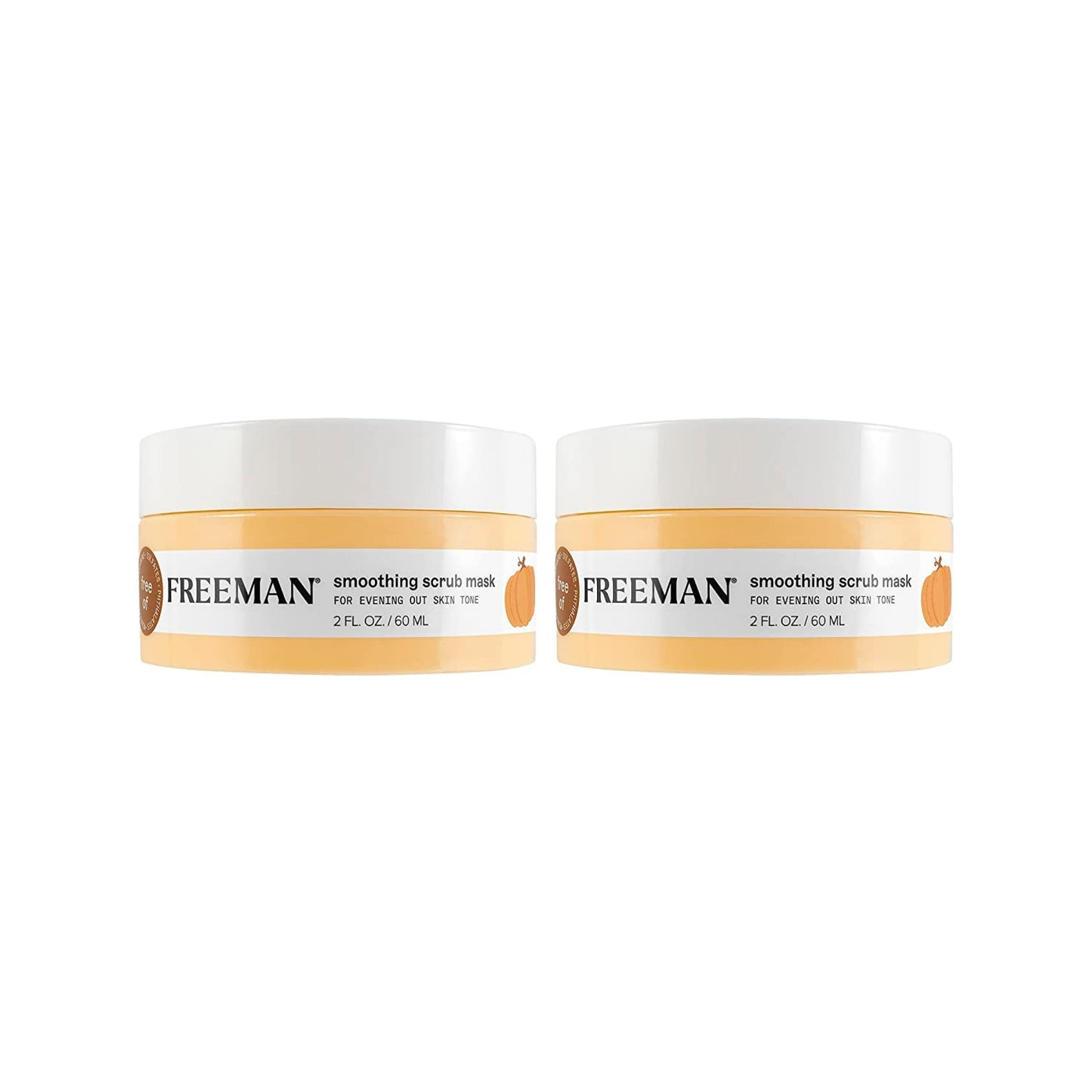 Freeman Smoothing Scrub Mask, Facial Mask & Face Scrub For Exfoliating Skin, Improve Skin Tone, Pumpkin Enzymes & AHAs, Travel Size Skincare, Vegan
