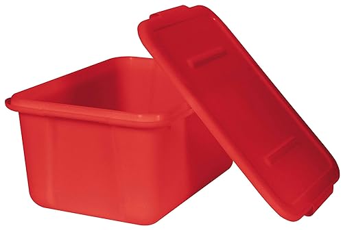 School Smart Storage Bin with Non-Snap Lid, 15 Quart, Red