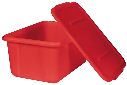 School Smart Storage Bin with Non-Snap Lid, 15 Quart, Red