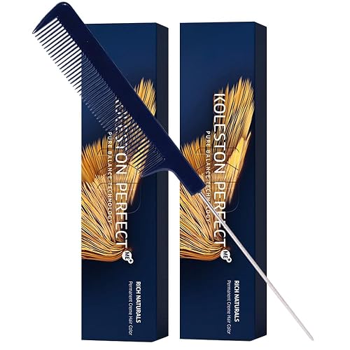Koleston Perfect ME+ 6/2 Dark Blonde/Matte Permanent Hair Color Creme 2 Ounce (Pack of 2) With Pin Tail Comb - Use with Welloxon Perfect Developer