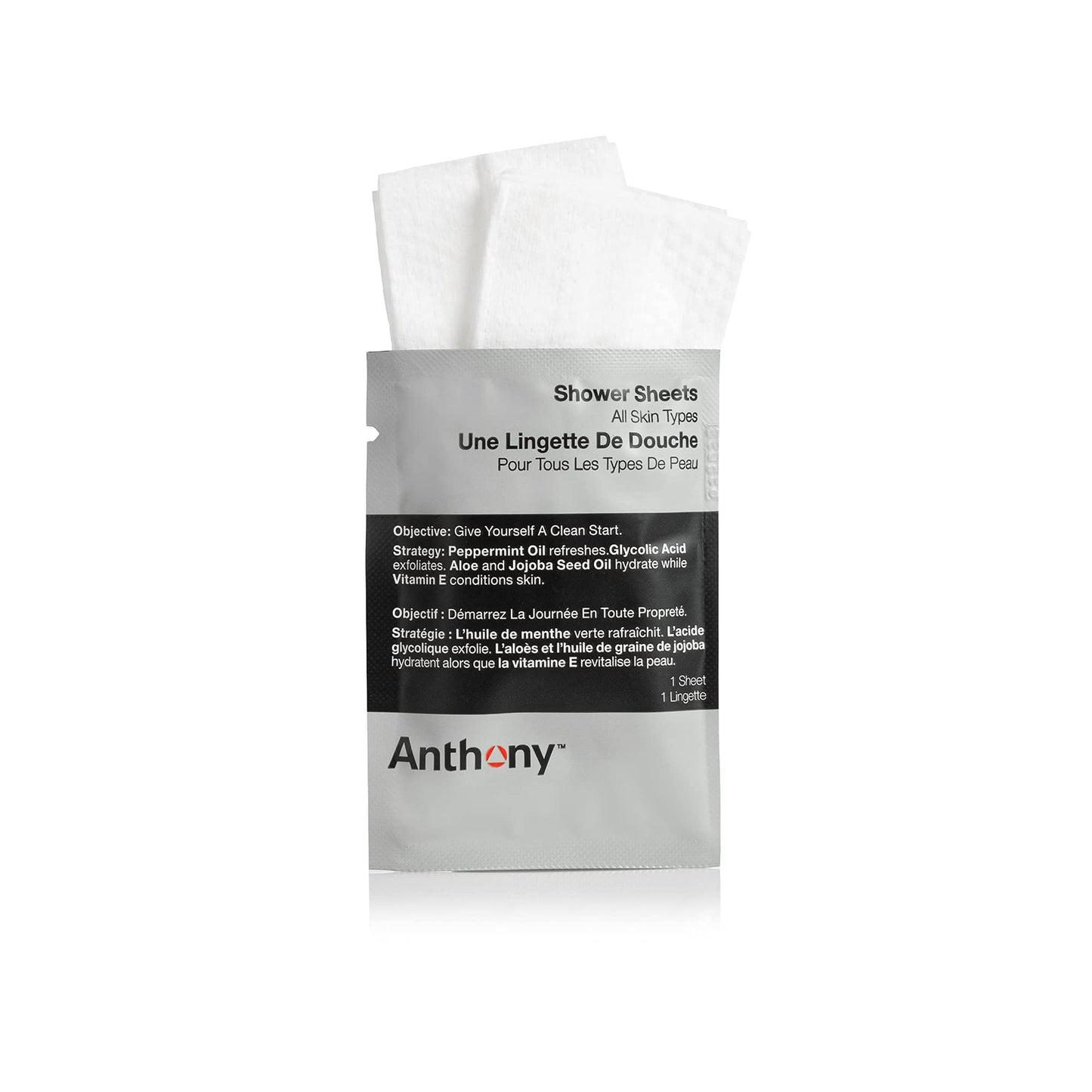 Anthony No Sweat Body Defenseand Shower Sheet Bundle - Anti-Chafing, Anti-Itch Cream-to-Powder - 3 Fl. Oz and 1 Shower Sheet, Protects Skin from