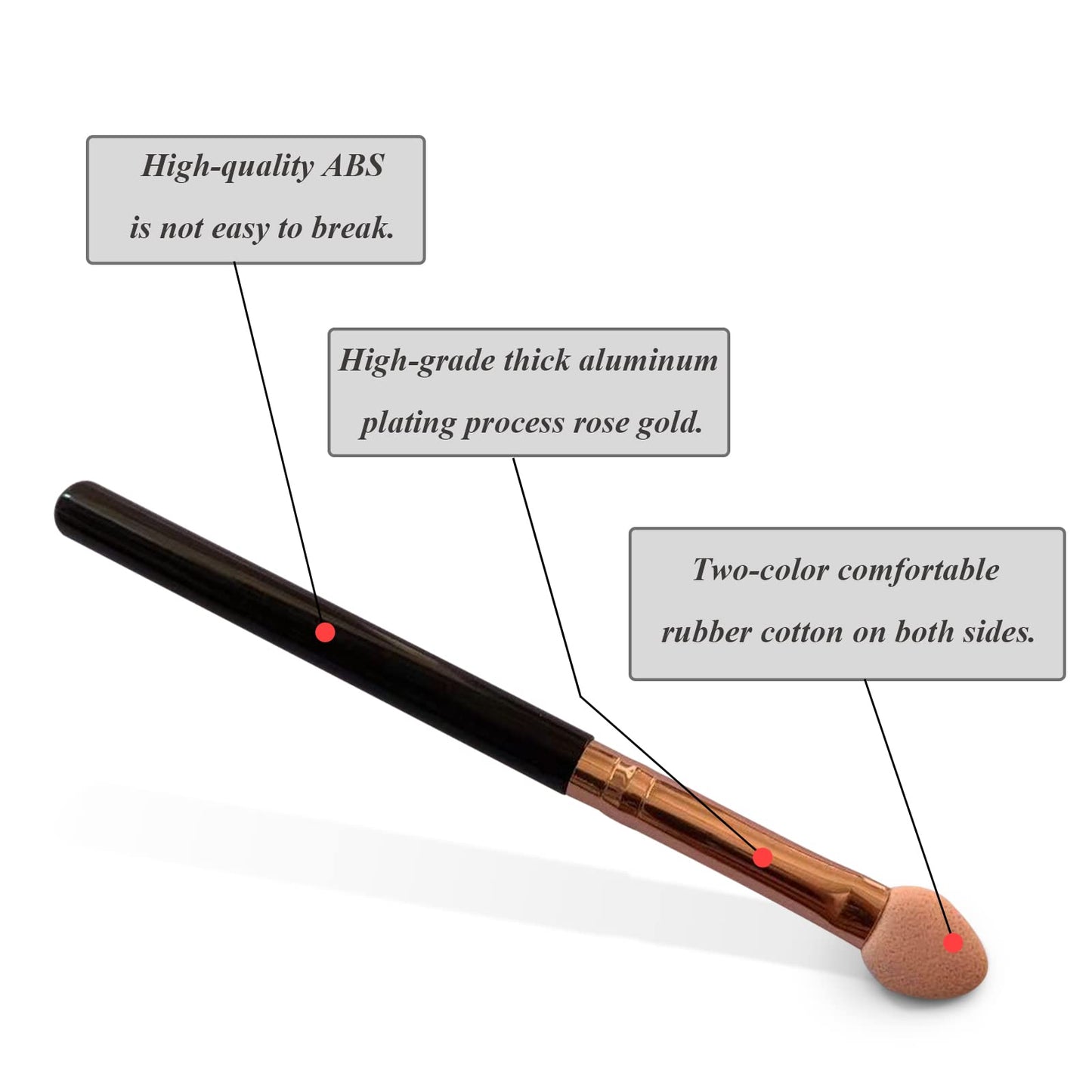 UorPoto Eyeshadow Applicators Sponge Double Sided Reusable 5Pcs Professional Blendable Organic Foam Tip Makeup Eye Shadow Applicator Brush Set