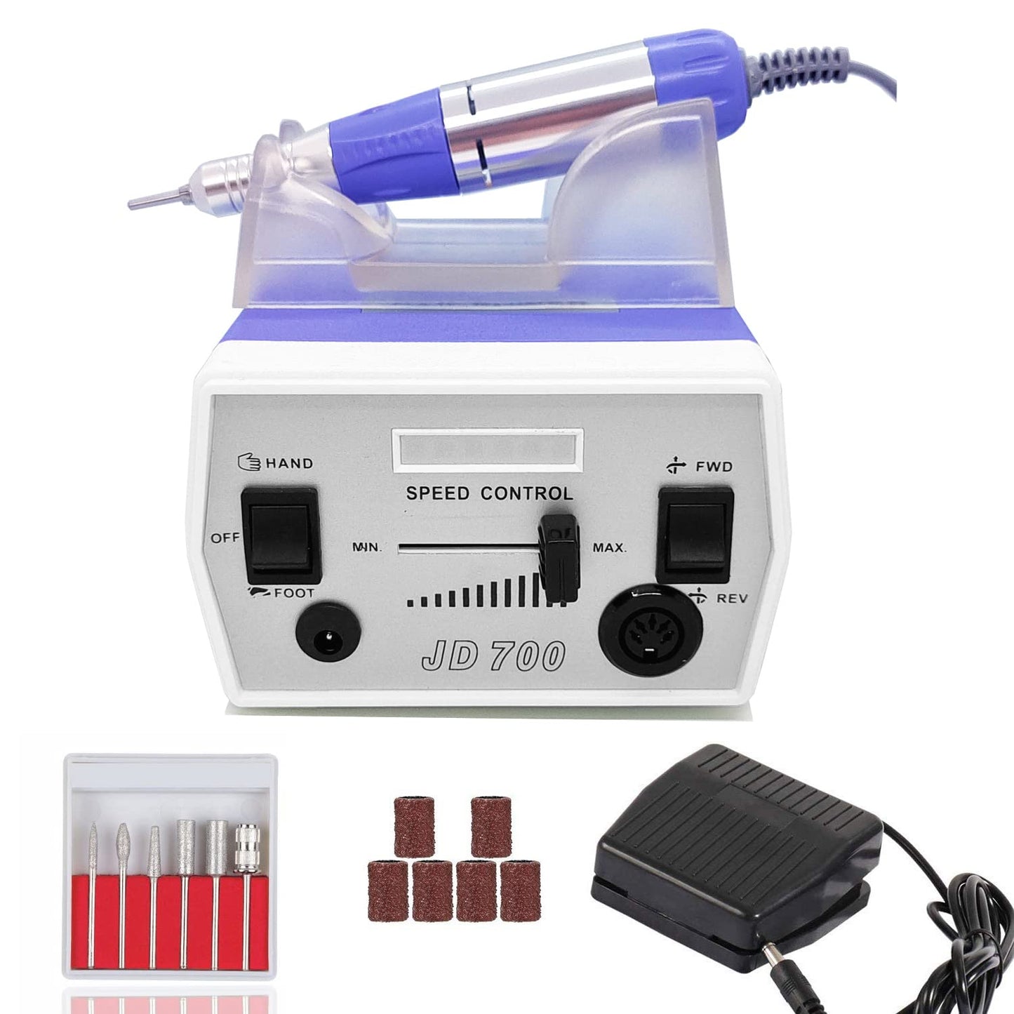 Véfaîî Upgraded Nail Drill Electric Nail File, JD700 Nail Drills for Acrylic Nails Professional 30000RPM Manicure Tools Acrylic Nail Drill for Nail