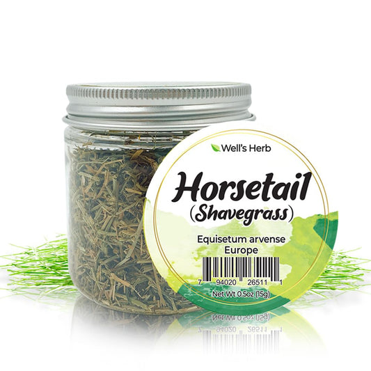 Well's Herb Dried Horsetail | 0.5 oz. | 100% Natural | Herbal Hair & Skin Oil Ingredient | DIY Beauty Essential