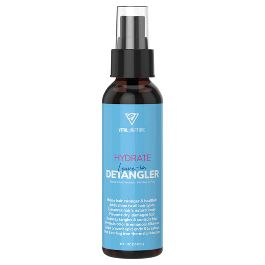 Vital Nurture Hydrate Leave-In Detangler - Adds Instant Shine to Dry and Damaged Hair - Anti-Frizz Detangling Spray with Argan Oil and Aloe Vera