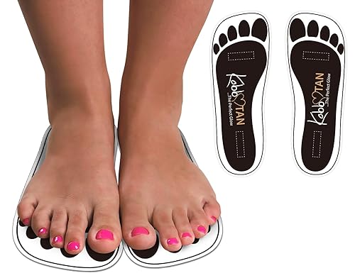 25 Pairs (50Feets) Spray Tan Feet Pads Disposable & Economic Black Feet pads for Spray tanning,Use in Tanning booth,Sunless Tanning at Home or Beauty