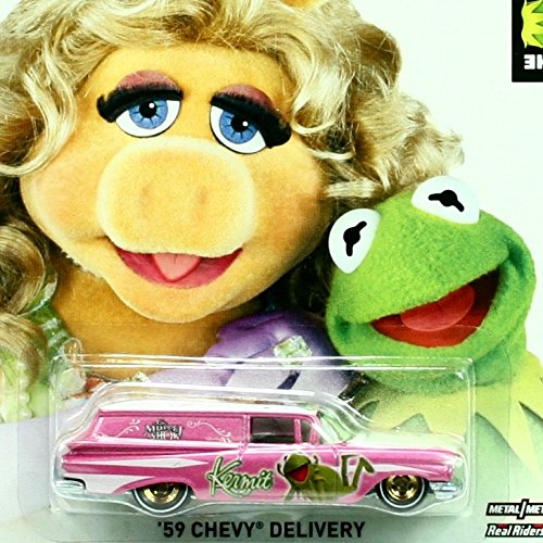 Hot Wheels 2013 Disney The Muppets Miss Piggy & Kermit '59 Chevy Delivery Pink/White