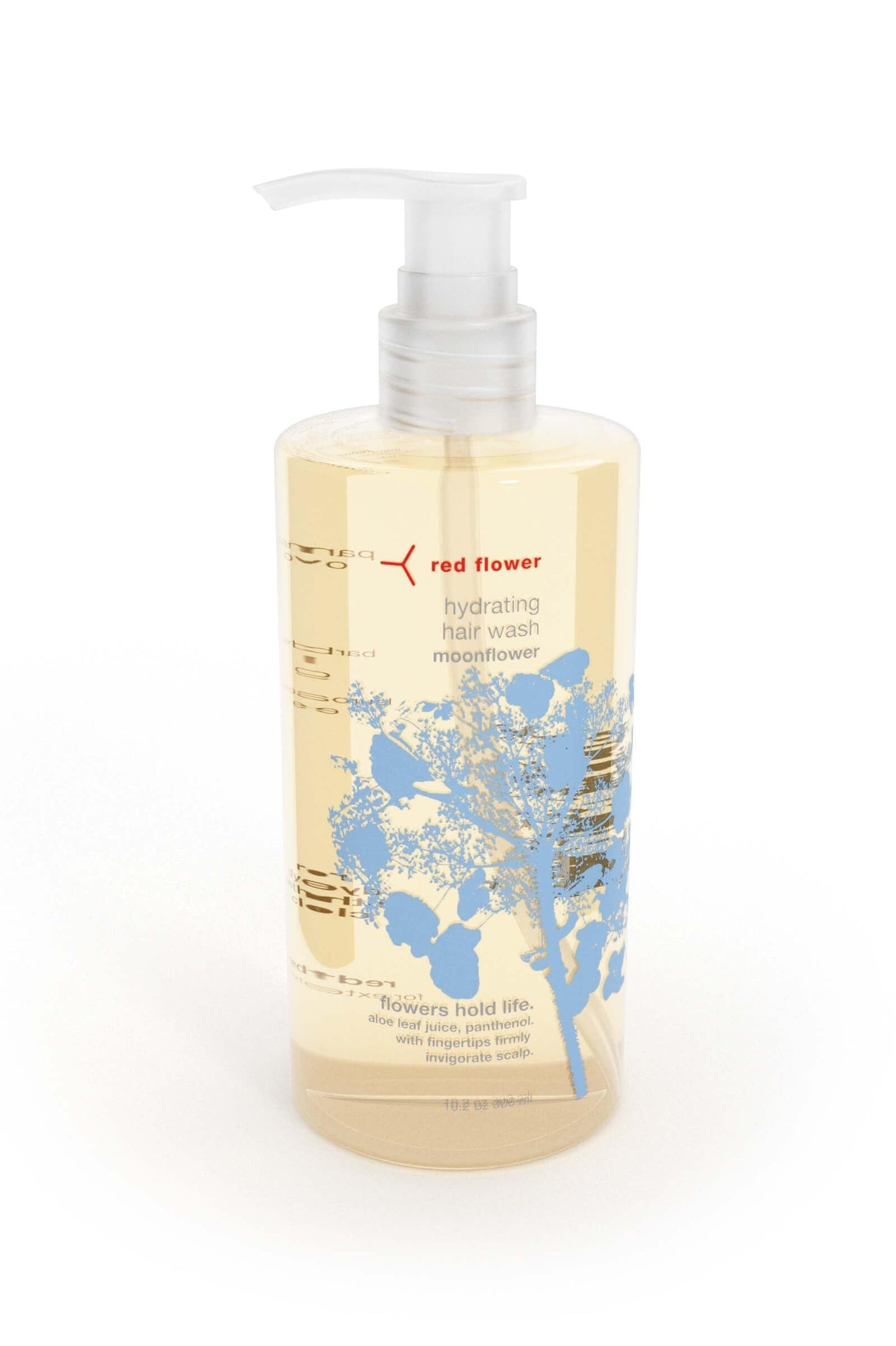Red Flower Moonflower Hydrating Hair Wash - Sulfate-Free Moisture Boost Shampoo with Coconut Glycerin & Pro-Vitamin B5, Aromatherapeutic Essential Oil