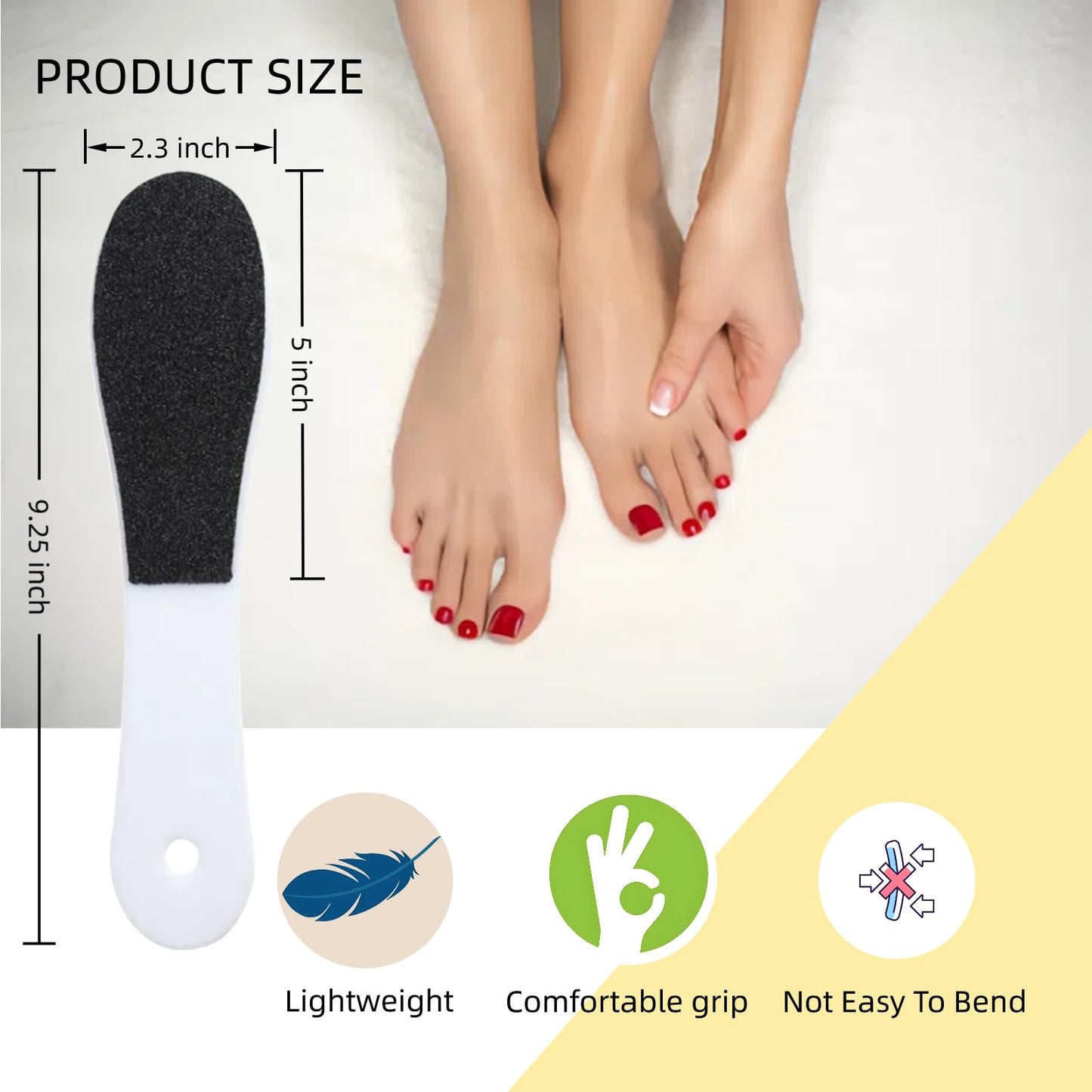 10 Pack Foot File, Professional Foot Callus Remover Sandpaper Pedicure Tools, Double Side Foot Scrubber, Sander for Dead Skin Foot Rasp Pedicure