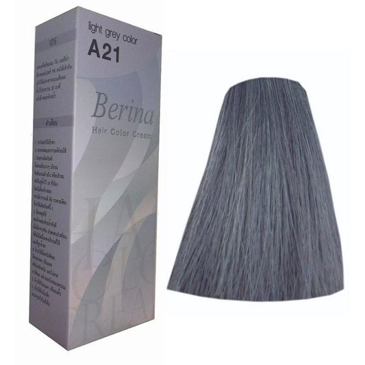 Hair Colour Permanent Hair Cream Dye Light Grey by Berina Beauty & Personal Care Berina