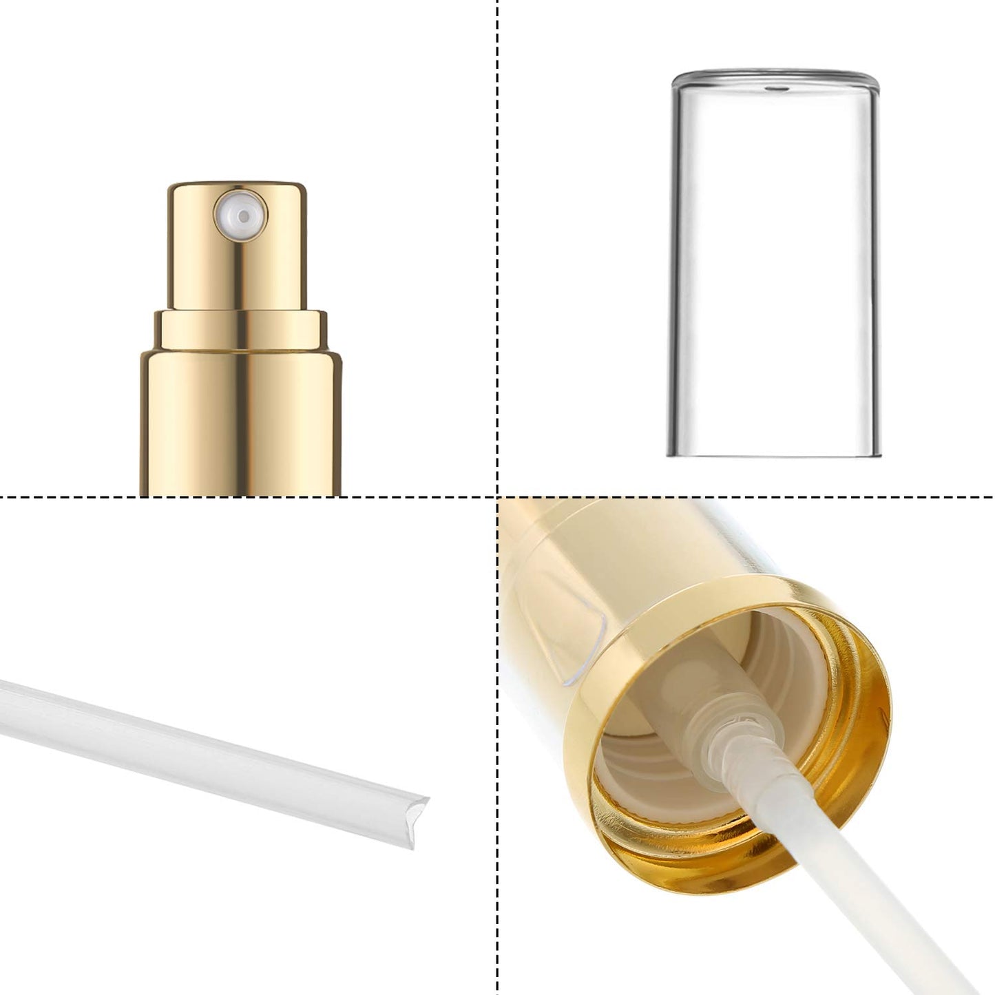 4 Pieces Replacement Foundation Pumps for Double Wear Foundation, Gold