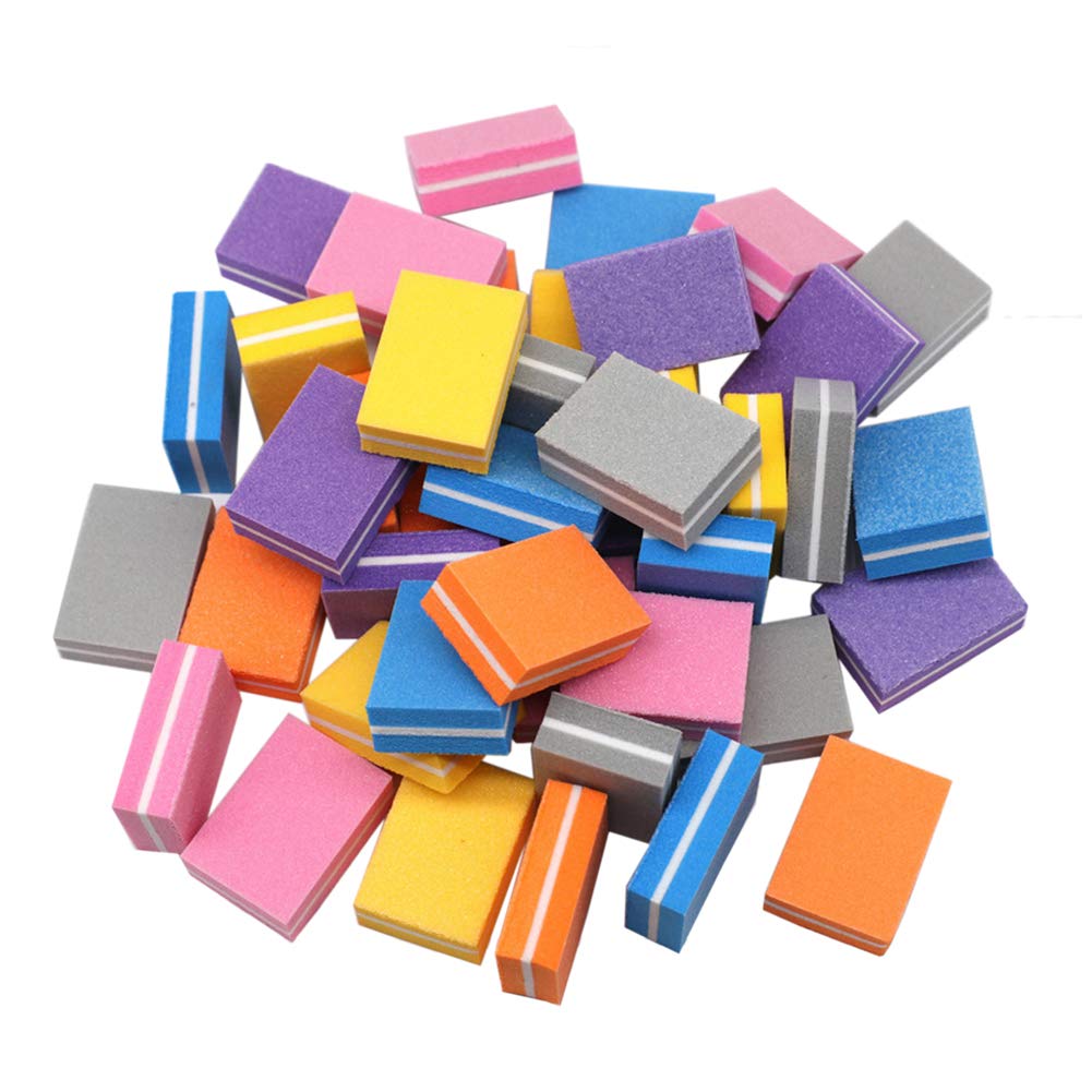 60Pcs Professional Nail Buffer Block Mini Toe Nail and Finger Nail Sanding Blocks Smoother Buffer File for Nail Polish UV Gel Manicure Salon Nail Art