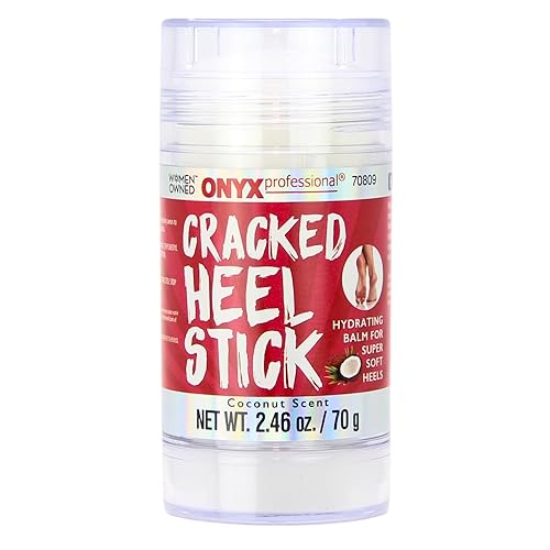 Onyx Professional Cracked Heel Repair Balm Stick for Dry Cracked Feet Treatment, Coconut Scent, 1 pack - Moisturizing Foot Balm, Rolls On, No Mess