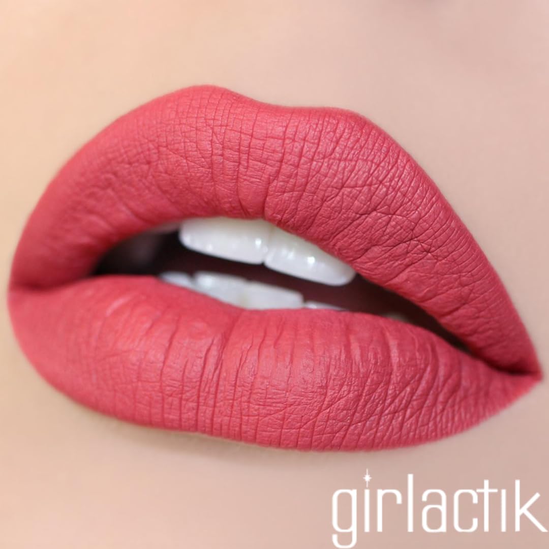 Girlactik Long Lasting Matte Lip Paint Liquid Lipstick in Allure- Long wearing, Smooth Application, Pigmented, Non-Crack Formula, Lightweight, 7.5 ml