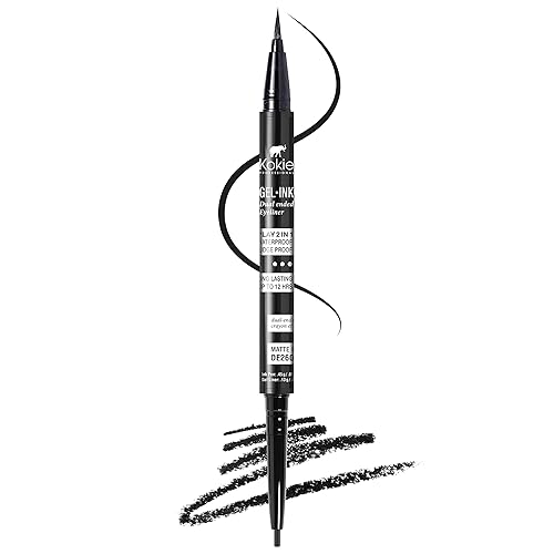 Kokie Gel Ink Dual Ended Eyeliner (Matte Black)