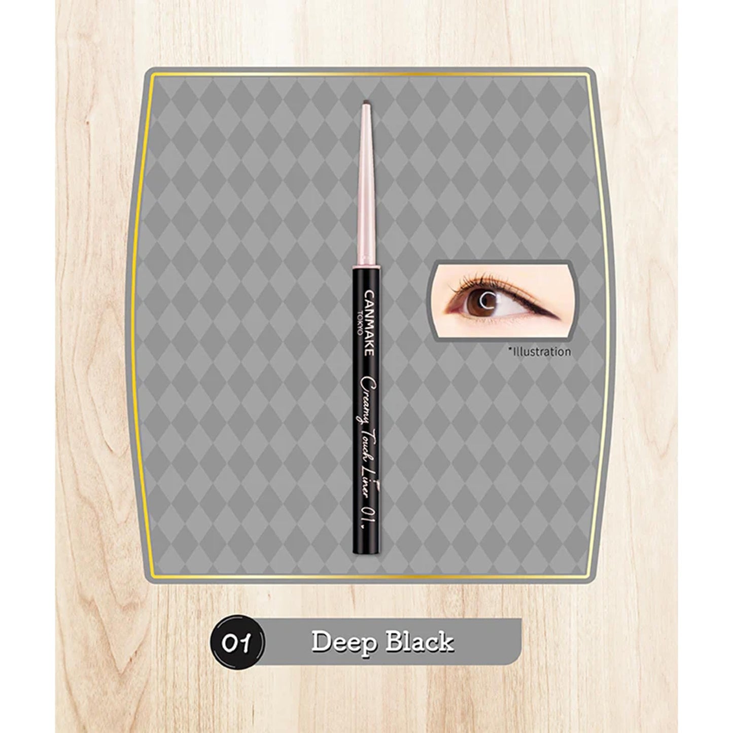 CANMAKE Creamy Touch Liner 1.5mm Slim Eyeliner (0.09 g) (01 Deep Black) Beauty and Personal Care CANMAKE