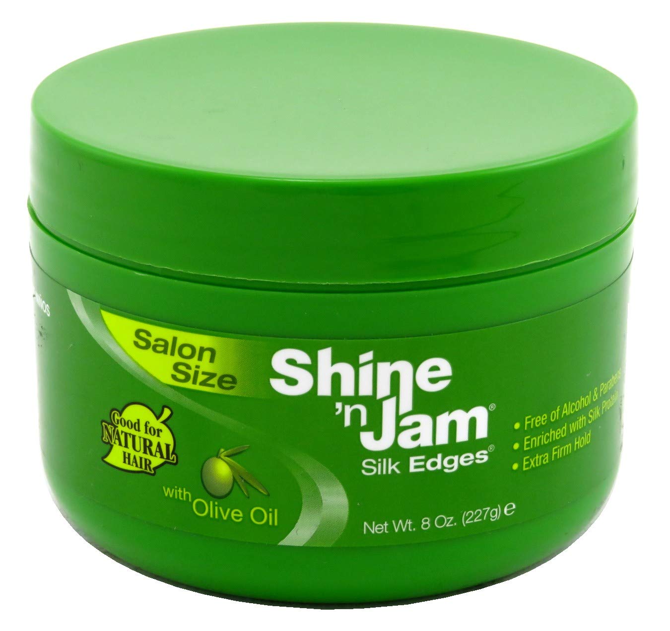 Shine-N-Jam Silk Edges With Olive Oil 8 Ounce Jar (Pack of 6)