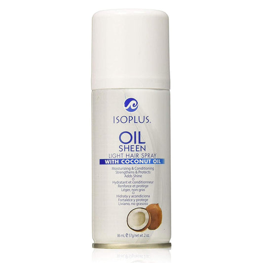 Isoplus Oil Sheen Light Hair Spray with Coconut Oil 2 Oz,Pack of 3 Beauty & Personal Care Isoplus