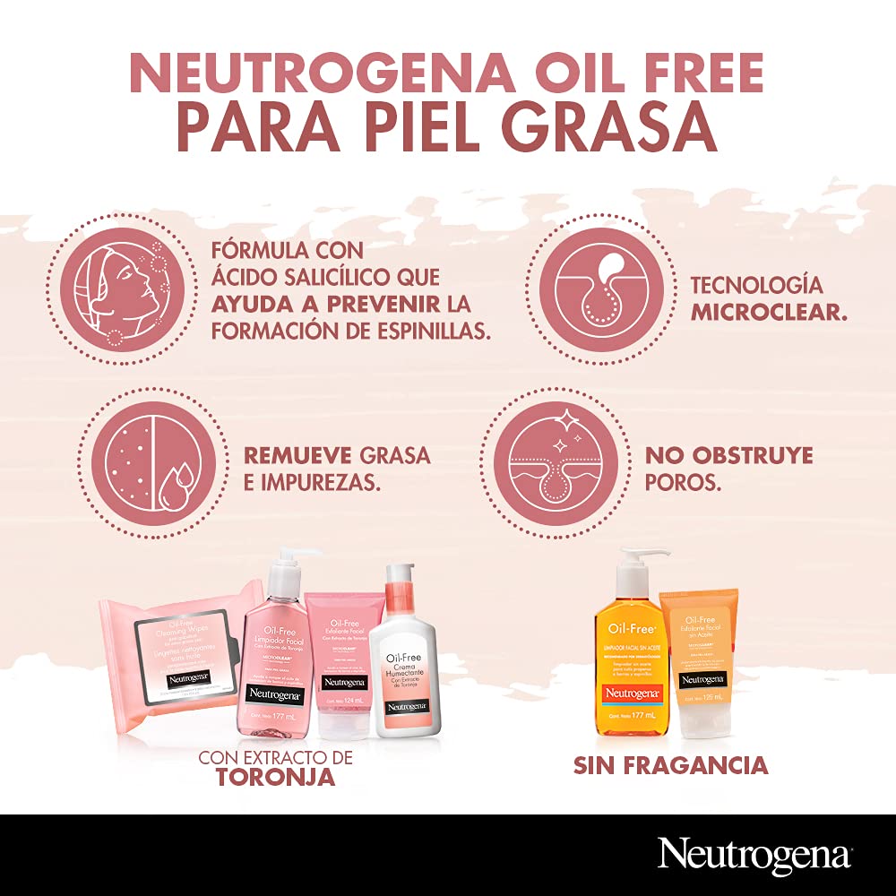 Neutrogena Oil Free Pink Grapefruit Acne Face Wash with Vitamin C, Salicylic Acid Acne Treatment Medicine, Gentle Foaming Vitamin C Facial Scrub