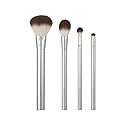 EcoTools Precious Metals Cheek & Eye Highlight Makeup Brush Kit, for Eyeshadow, Blush, & Powder Products, Eco Friendly, Cruelty Free Face Brushes