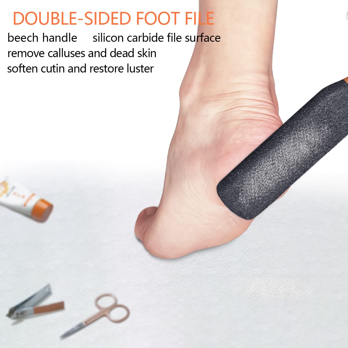 TOPMEET Foot File/Rasp,Exfoliator Pedicure Tool Foot Callus Remover Scrubber for Dead Skin,Corn and Hard Skin - Pumice Stone for Cracked Feet,Heels