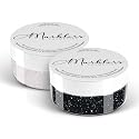 MARBLERS Twinkle Face & Body Glitter Duo [Black Knight & Rainbow White] 0.36oz (10g) | Non-Toxic | Cruelty-Free | Eyeshadow, Nail Polish, Nail Art |
