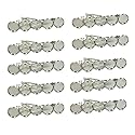 10 Pieces Metal Hair Clips with Blank Round Tray Base Fits 12mm Round Hair Clip Cabochon Settings Hair Barrettes with Blank Hairgrip Base Trays