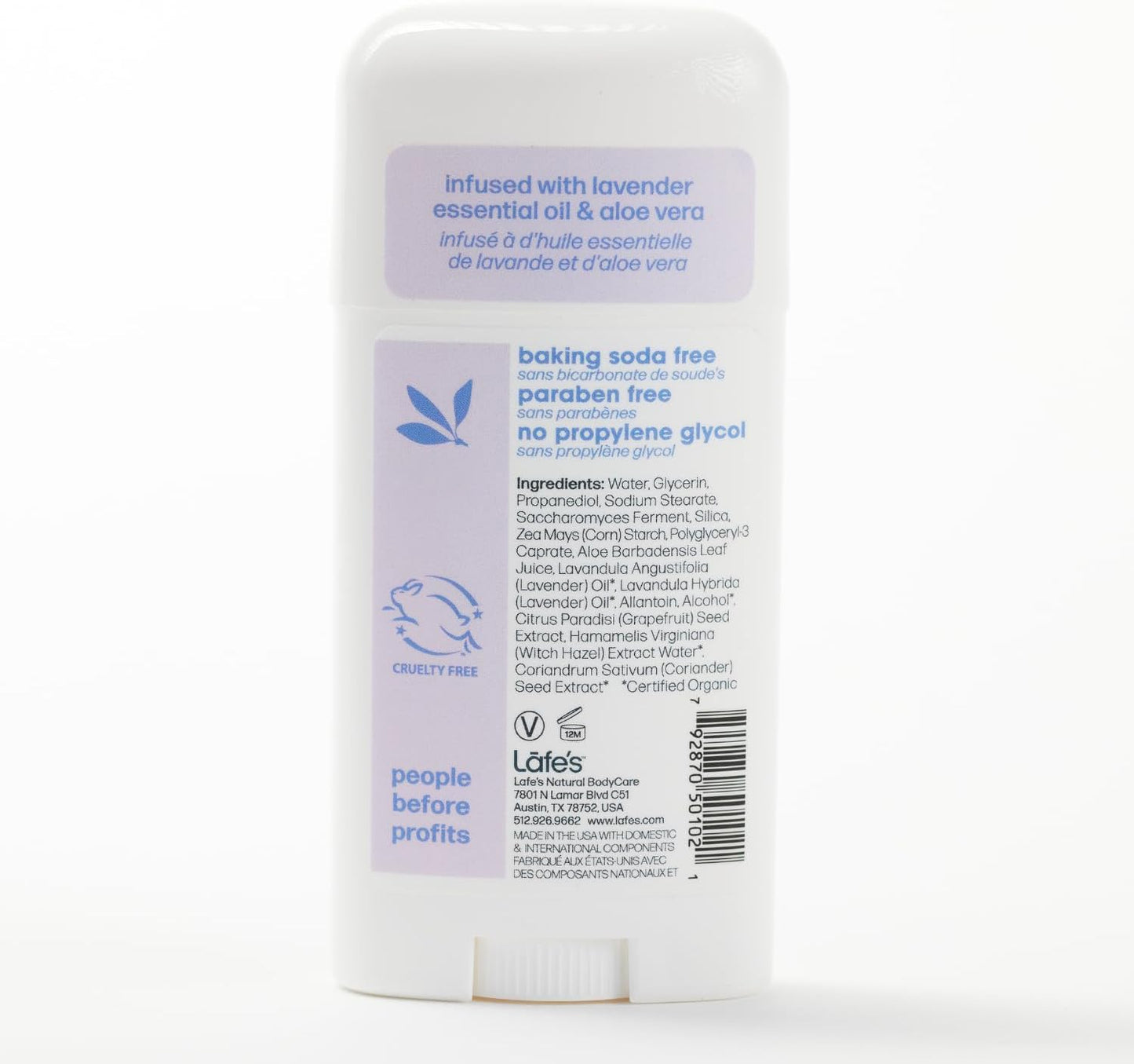 Lafe's Natural Deodorant - 2.25oz Aluminum Free Natural Deodorant Stick for Women & Men - Paraben Free & Baking Soda Free with 24-Hour Protection Beauty and Personal Care Lafe's