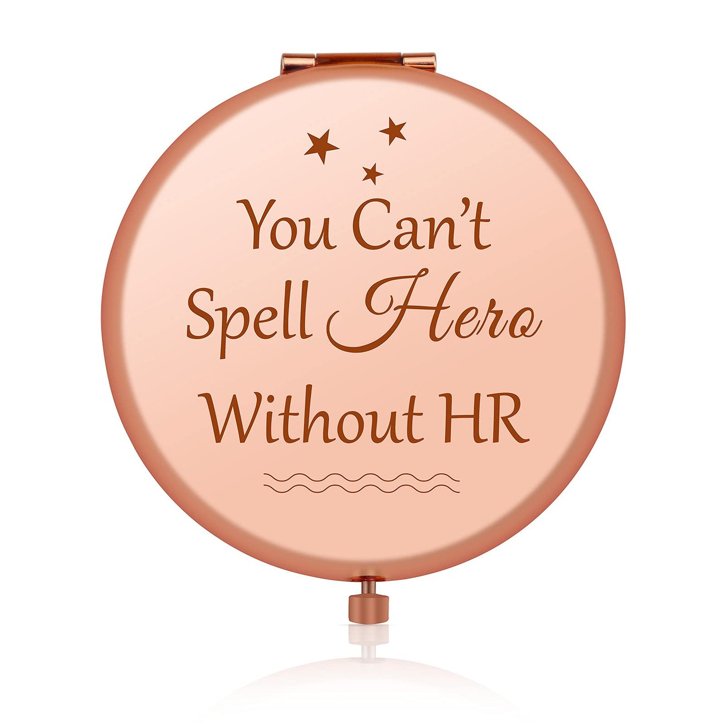 Jielahua HR Appreciation Gifts Human Resources Gifts for Women Thank You Gifts Rose Gold Compact Mirror HR Director Gift Retirement Gift HR Manager