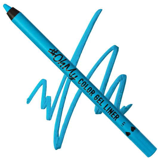 Lamel OhMy Color Gel Eyeliner Pencil - Long Lasting, Waterproof Eyeliner - Vibrant Colored, Highly-Pigmented - Blue