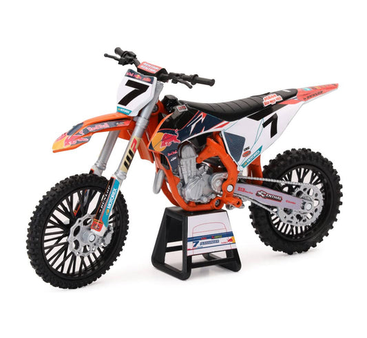 NewRay Motorcycles 1:12 Compatible with KTM 450 SX-F Red Bull KTM #7 Aaron Plessinger 58363